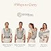 Ergobaby Omni Deluxe Baby Carrier Newborn to Toddler - Breathable Baby Carriers for Summer - All-Position Carrier with Enhanced Lumbar Support & Airflow (7-45 Pounds), Mesh, Graphite Grey
