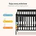 Dream On Me Jayden 4‑in‑1 Mini Convertible Baby Crib & Changer with Storage in Black, Pinewood, GreenGuard Gold & BSA, 1” Mattress Pad, 3 Mattress Heights, Converts to Mini Day & Twin-Size Bed