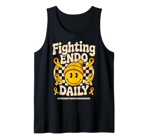 Fighting Endo Daily - Yellow Ribbon Endometriosis Awareness Camiseta sin Mangas