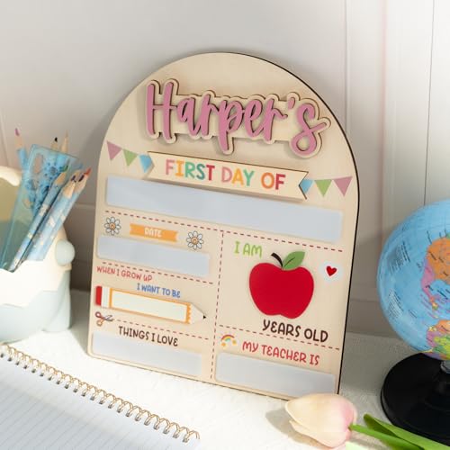 Personalized Dry Erase School Sign with Marker – Customizable First and Last Day Boards for Kindergarten and Pre-K – Perfect Back-to-School Gift by CleveFit - Image 5