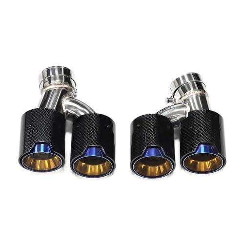 Spare Parts Car Exhaust Tip For BMW G30 G31 535i 528i 530i 2018+ Carbon Fiber Muffler Tip Nozzle Tailpipe Exhaust System Tips(Carbon Fiber B)