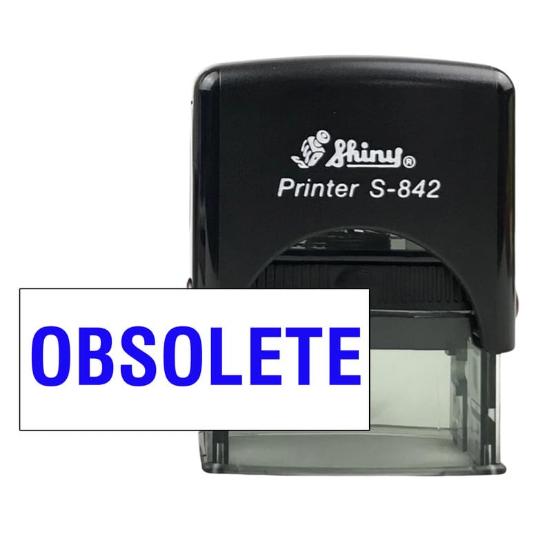 Stampcrafters Shiny S-842 Obsolete Self Inking Office Stationery Stamp Refillable Personalized Rubber Stamp.