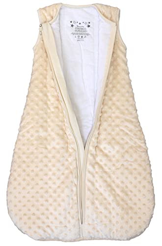 Baby Sleeping Bag "Minky Dot" Yellow, Quilted Winter Model, 2.5 Tog (Small (3 - 11 Mos)) #TOP3