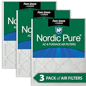 Nordic Pure 20x20x1PureGreen+C-3 AC Furnace Air Filters, 20 x 20 x 1, Pure Green