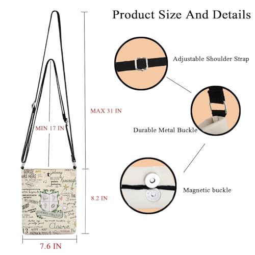 POFULL Bookish Merch Romance Book Lover Adjustable Strap Bag Tommen Gift Rugby College Inspired Crossbody Bag2