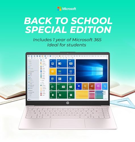 Image of HP Essential Laptop Computer, 4GB RAM, 128GB SSD, Intel N150 CPU, 2026 Edition, Long Battery Life, High Performance, Windows11 with Microsoft 365