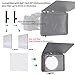FOTGA Mini Lightweight Clamp-On Matte Box with Carbon Fiber Top Flag for DSLR Mirrorless Camera Compatible with 4x4 4x5.65 67mm/72mm/77mm/82mm Filters (Standard Version)