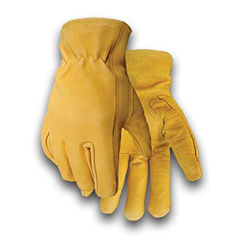 Golden Stag Buffalo Leather Work Glove for Men 426 Ranching Farming Construction Driver