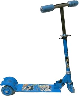 Scooter 3 Wheel Folding Bike with Height Adjustment and LED Light on Wheel for Boys and Girls