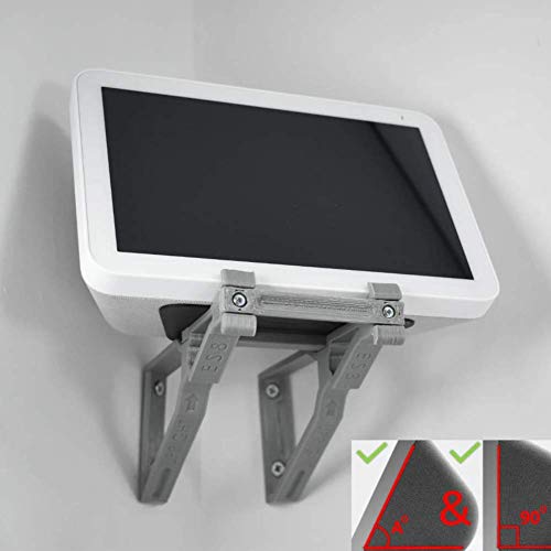 Echo Show – Soporte de pared para 8 esquinas, inclinación ajustable, multifunción, vertical y angular, para montaje en pared