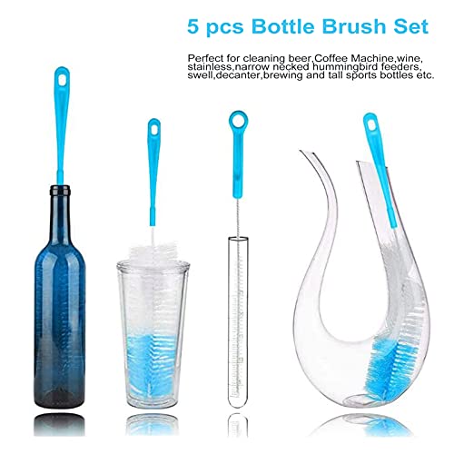 MEKEET Reinigungsbürsten 5 Stück Bürsten Set Flasche Reinigungsbürsten Nylon Schlauchbürste Flexibele Langem Griff… – Bild 5