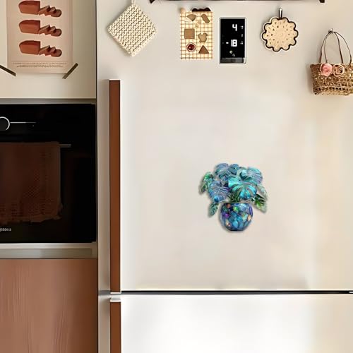 Imán de nevera acrílico forma planta monstera 3.15 pulg miniatura 6