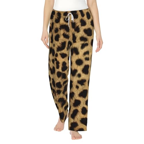 Pantalones de pijama de leopardo mujer di adiós al frío con suavidad