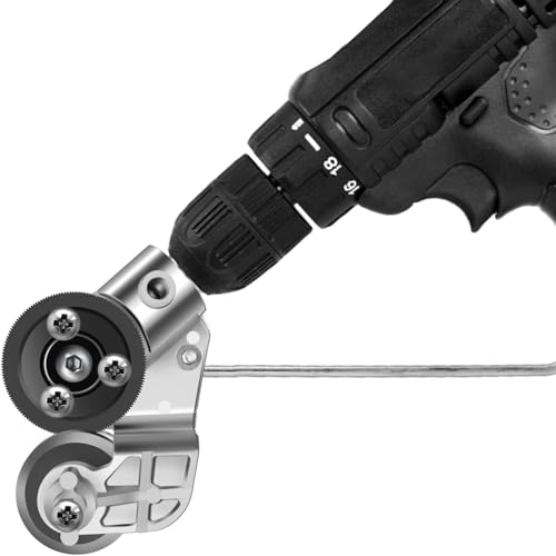 Electric Drill Plate Cutter, Metal Nibbler Drill Attachment, Sheet Metal Knife for Cutting Iron, White Sheet, Steel, Copper, Aluminum