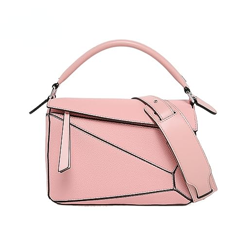 ICOBES Bolsos de mano de diseño geométrico, mini bolso cruzado con asa superior, bolso de mano de moda para mujer, Pink