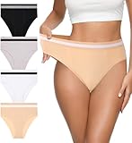 Eiggam Breathable Cheeky Bikini for Women High Waisted Underwear Women Seamless Panties Workout Underpants Pack(XL)