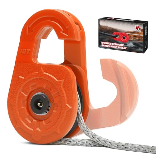AMBULL Towing Winch Snatch Block Hook, Separate Pulley