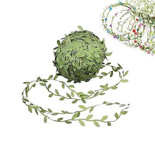 Decorazione per la stanza delle foglie | Ghirlanda verde realistica impermeabile – verde multiuso per feste di nozze, finto rattan verde, ghirlanda di salice di seta per sfondo, oggetti di scena