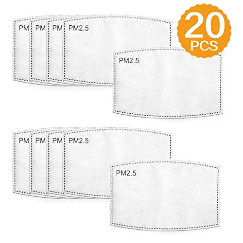 20 pcs PM 2.5 Activated Carbon Filter 5 Layers Filter Dustproof Replacement