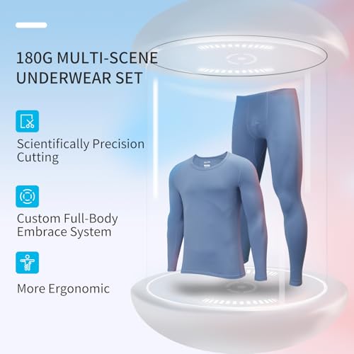 Men's Thermal Underwear Sets All-Purpose Long Johns Sets Winter Cold Weather Base Layer Pajamas for Big Boy Teenager2