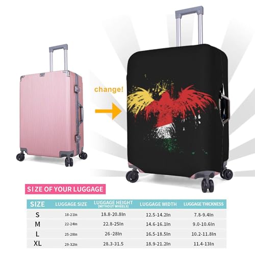 Seychelles Seychellese Eagle Flag Travel Luggage Cover Washable Suitcase Case Suitcase Protector Fit Luggage Cover X-Large 6