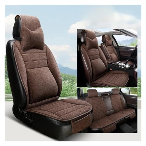 Housses de siège voiture universelles A5 Sportback kit complet avant arrière marron