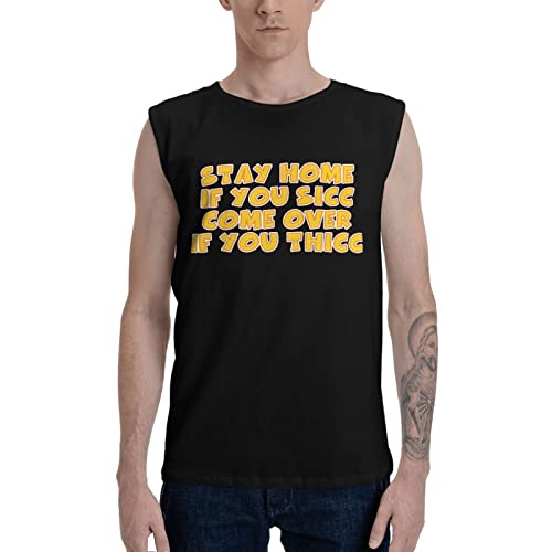 T-shirt humour homme Stay Home débardeur graphique musculation été