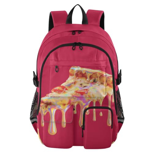 Mochilas grandes de oficina de 44.5 cm estilo pizza goteo para laptop y viaje de oficina