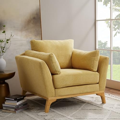 VANOMi Large-Sized Accent Chair, Thick Cushion Bedroom Reading Chair, Comfortable