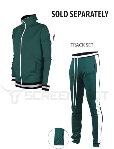 Image of SCREENSHOT-TRACK JACKET Mens Urban Hip Hop Premium Track Jacket - Slim Fit Side Taping Sportswear Urbanwear Streetwear Top