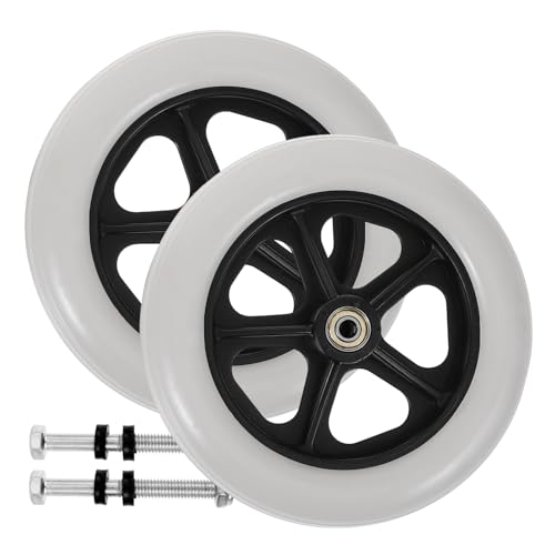 Beavorty 2pcs Replaceable Wheel for Wheelchair Small Wheelchair Wheel Front Wheels with Screw