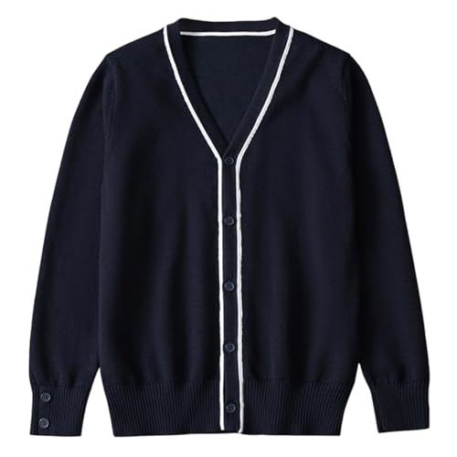 Cardigan tricoté pour garçons au style britannique élégant pour l'école