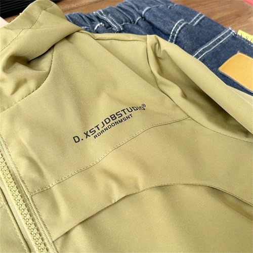 Kids Boys Windproof Hooded Jackets Zipper Long Sleeve Wateproof Athletic Casual Coats Fall Comfy Warmth Windbreaker2
