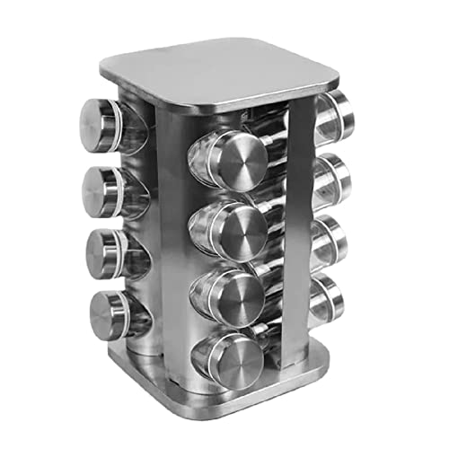 Porta Temperos Giratório Inox 16 Potes Onyx Trade
