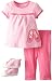 BON BEBE Baby-Girls Newborn Ballerina Slippers 4 Piece Pant Set with Sneakers