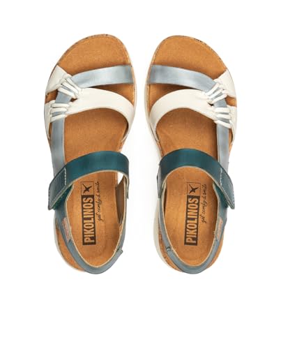 Image of PIKOLINOS Palma W4N-0968 Women's Sandals - Stylish Premium Leather Wedge Sandals - Cushioned Insole, Hook & Loop Closure, Ultra-Light Sole for Everdat Walking