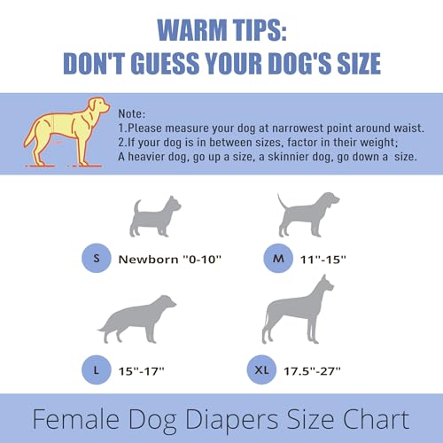Image of wegreeco Dog Diapers Female (3 Pack), Highly Absorbent Puppy Doggie Dog Diapers for Female Dogs Period, Washable Doggy for in Heat, Small Medium Large Size (Classic Jeans, Large)