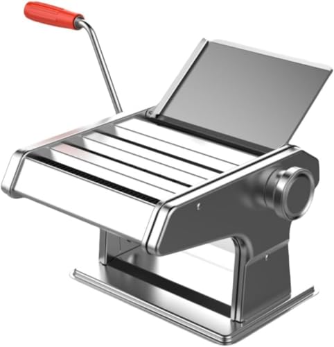 Lamantt家庭用小型多機能手動麺機、分割麺機、ローリングマシン、餃子の皮マシン、洗える麺機、ステンレススチール製家庭用麺機 (トゥルーカラー,手動3枚刃)