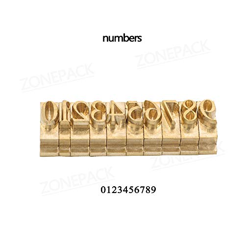 ZONEPACK Copper Brass Stamping Flexible Letters Numbers Alphabets Symbols Characters Molds CNC Engraving Molds for Hot Foil Stamping Machine (Time New Roman) - Thumbnail 7