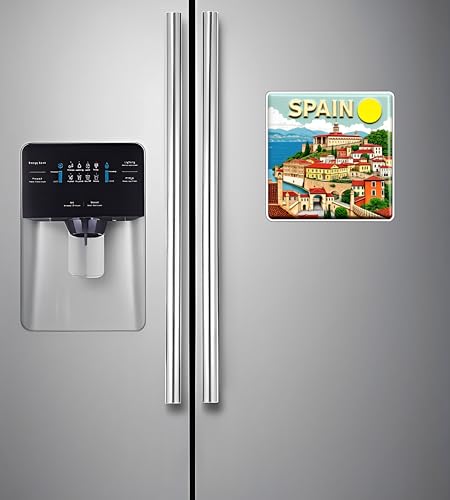 Image of Gift Me Bazar Country Fridge Magnet for Home Kitchen Refrigerator Door Stylish Decor Multicolored Souvenir Gift | Country Theme MDF Wooden Fridge | Souvenir Travel Magnets (Spain Fridge Magnet)