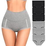 High Waisted Underwear For Women Cotton Tummy Control Panties C Section Postpartum Essentials Stretch Maternity Briefs For Ladies 6 Pack Medium