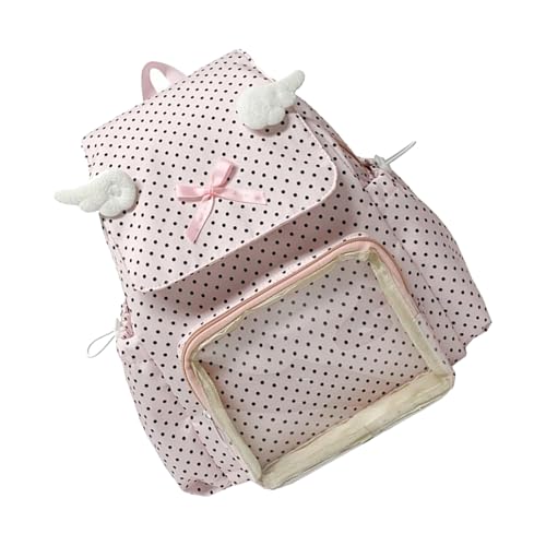 Mochila transparente de nailon con compartimentos espaciosos 1