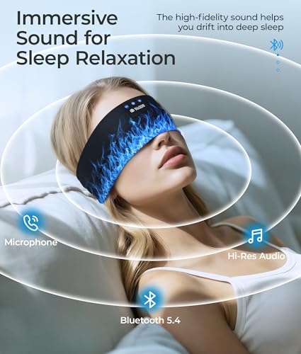 Image of LOVE EYE Sleep Sport Headphones Wireless Bluetooth 5.4 Headband Headphone
