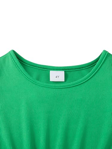 Little Girls Casual Dress Summer Spring Ruffle Short Sleeve Floral Dress Clothes 2-7 Years3