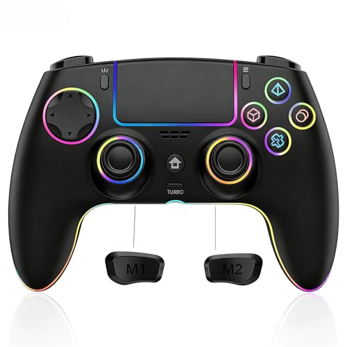 JUNHUAN Wireless Controller for PS-4/PS-3/PC/Steam Deck with Back Paddles/Hall Effect...