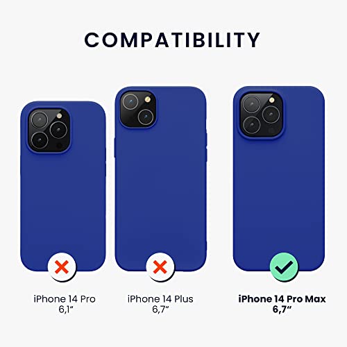 kwmobile Case for iPhone 14 Pro Max Case - Slim Soft TPU Silicone Cover - Works with Wireless Charging - Baltic Blue - Image 2