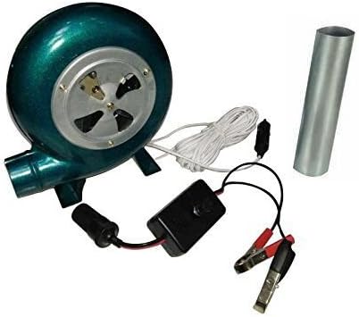 Variable Speed DC 12V 100W Blacksmith Forge Blower Portable Camping Barbecue Blower-Plug into 12V Cigarette Adapter