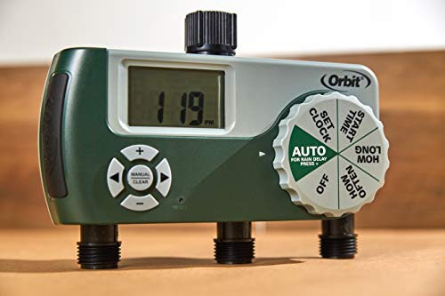 Orbit 56082 3-Outlet Hose Watering Timer, Green… 2-Pack #TOP1