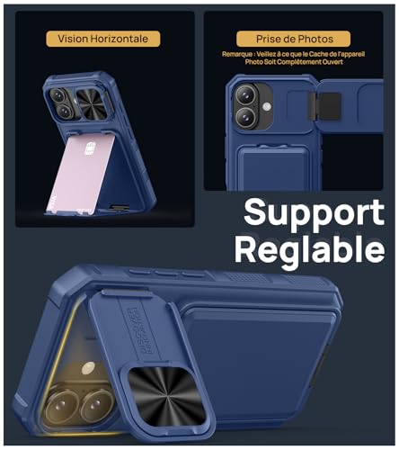 Coque iPhone 17 antichoc avec cache caméra réparateur pour préserver vos objectifs - 4
