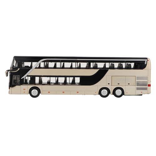 [Design realistico] L'autobus a due piani in lega presenta interni raffinati con porte apribili, offrendo un'esperienza di gioco coinvolgente per i bambini.